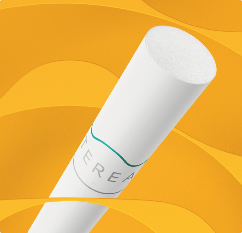 An IQOS TEREA™ tobacco stick used exclusively in IQOS ILUMA™ devices.