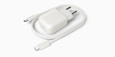 An AC adaptor and a charging cable.