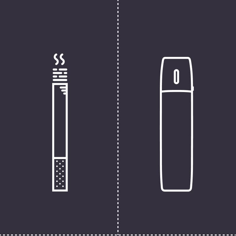 What is the difference between vaping and cigarette smoking?